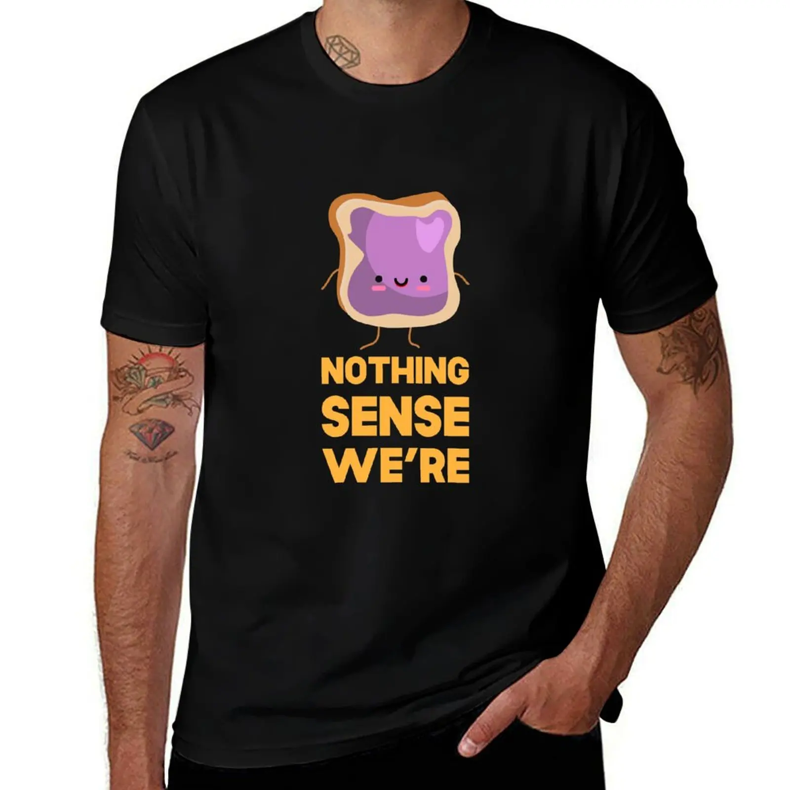 

Peanut Butter And Jelly Nothing Makes Sense When We're Apart Matching Couple Shirt T-Shirt t shirts for man slim fit T-Shirt