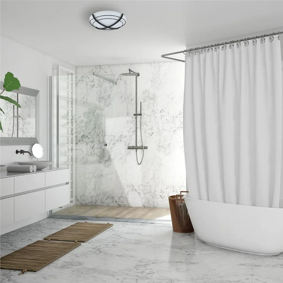 81031 Kingsley ديكور 90 CFM 2.5 Sones مروحة عادم تهوية الحمام مع ضوء أسود غير لامع للحمام الحديث Renovat #2