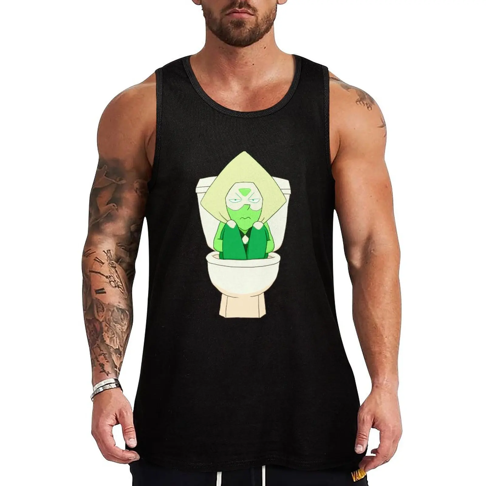 My Happy Place - Camiseta sin mangas Peridot, camiseta sin mangas de tela elástica, cómoda y flexible, sin mangas
