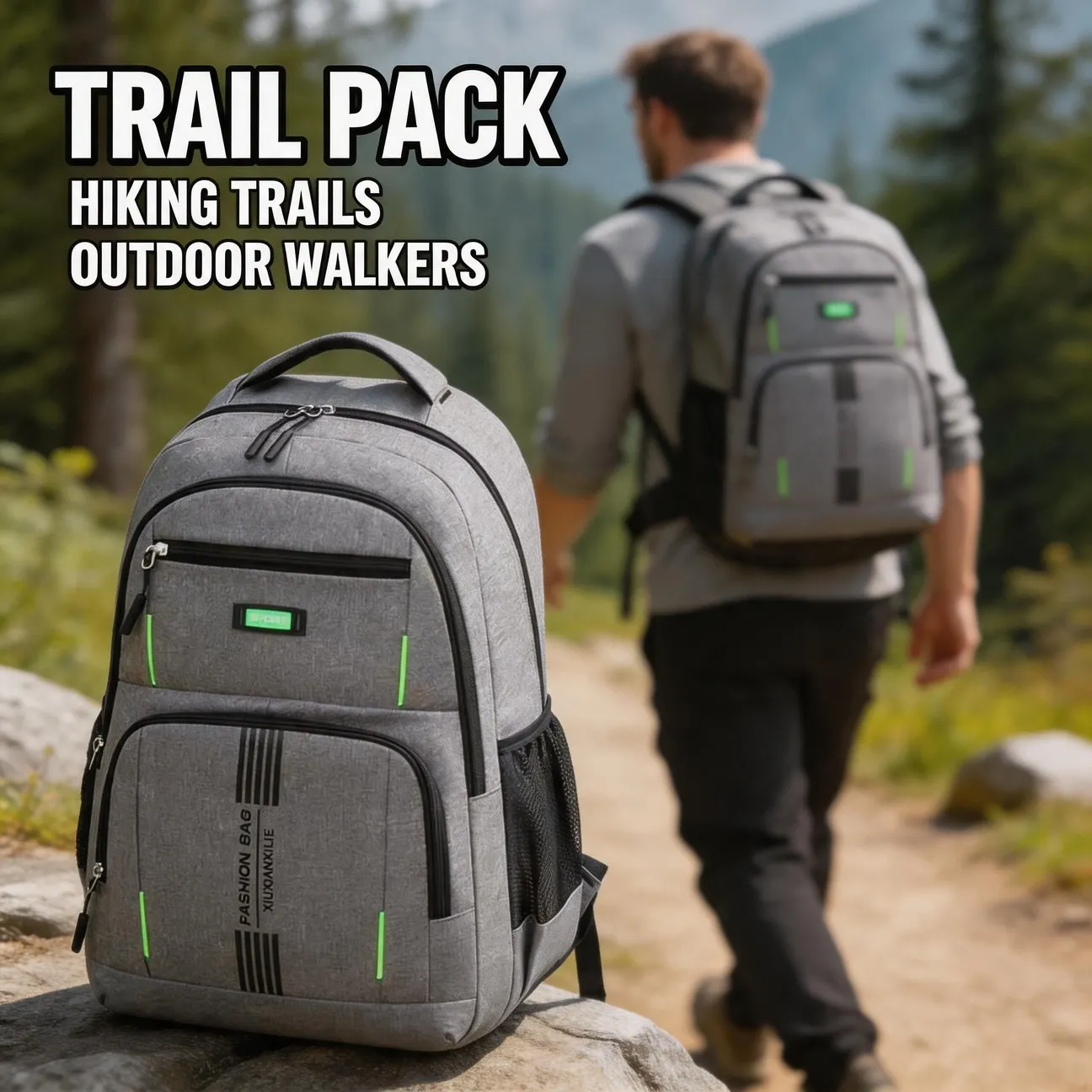 Simple Backpack Daily Commute Outdoor Travel With Laptop Compartment for School and Work