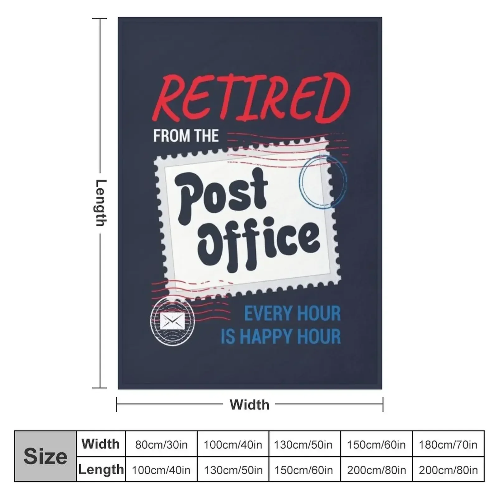 Retired Postal Worker Throw Blanket couch cozy soft plush fuzzy picnic outdoor blanket