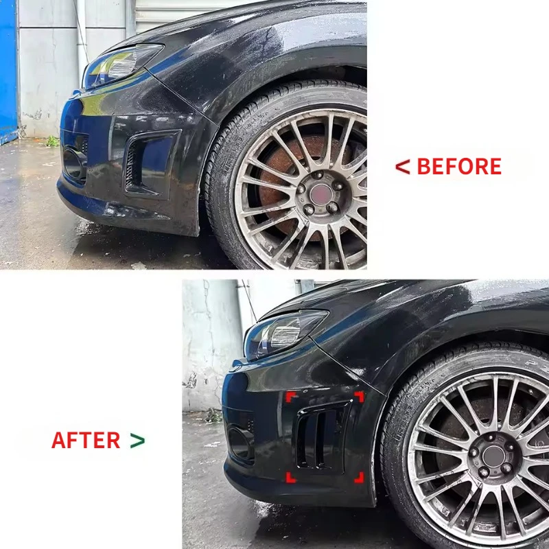

ABS Gloss Black Car Front Bumper Air Outlet Side Air Vent Cover Fender Intake Frame Trim 2009-2014 For Subaru Impreza WRX STI