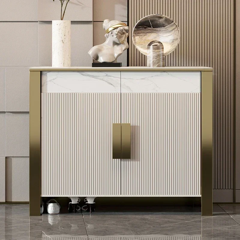 Exquisite Nordic Shoe Cabinet Narrow Vertical Wooden Designer Shoe Cabinet High Quality Meuble Chaussures Furniture Living Room