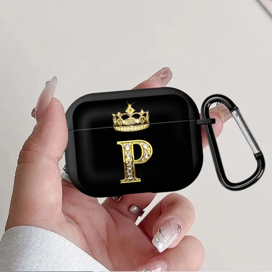 

Diamond Crown Letter O P Case For Airpods Pro 2 4 Pro3 1 3 Pro2 Earphone Cases Cover