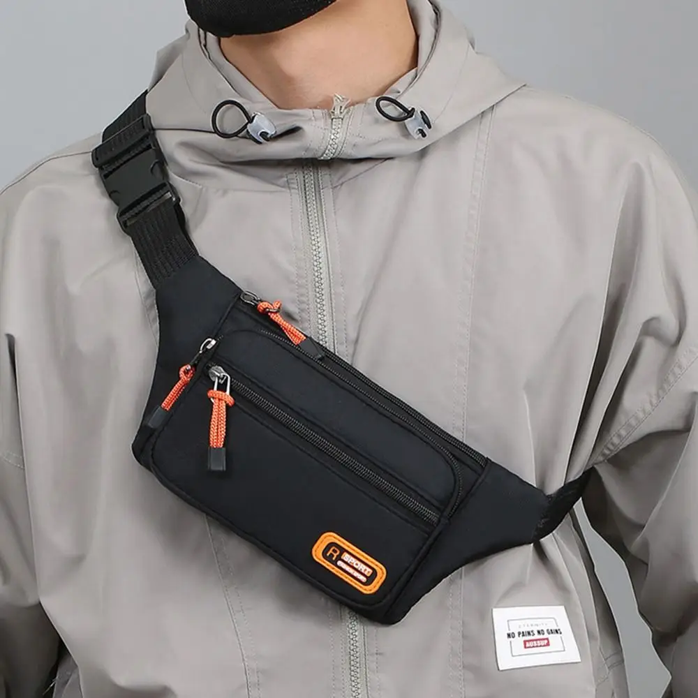 

Нейлоновая мужская поясная сумка, водонепроницаемая спортивная сумка для мобильного телефона большой емкости, противоугонный деловой кошелек для путешествий на открытом воздухе