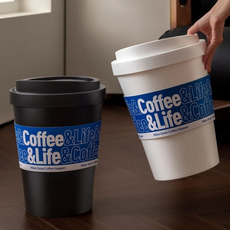 

Креативная мусорная корзина в форме кофейной чашки с крышкой для спальни, гостиной, прихожей, роскошная, большой емкости, для домашнего использования, для раздельного сбора мусора