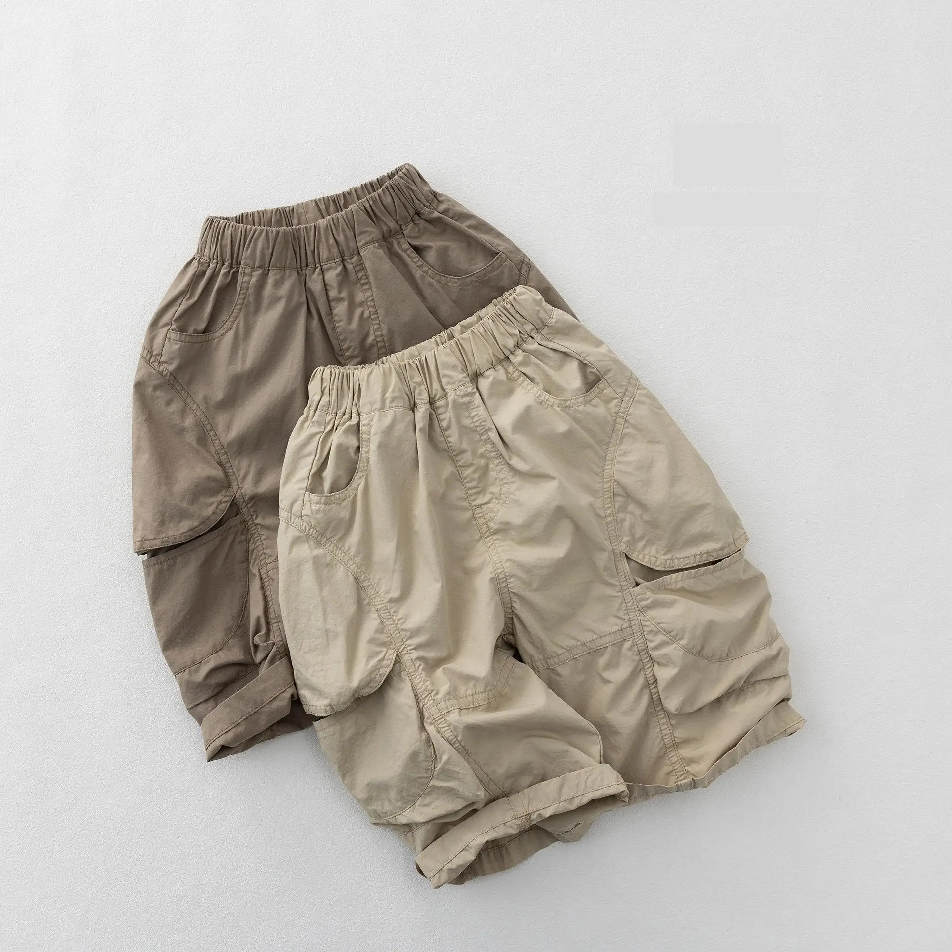 

2026 Summer New Children Thin Cargo Pants Boys Girls Fashion Pocket Trousers Loose Baby Casual Pants Kids Mosquito-proof Pants