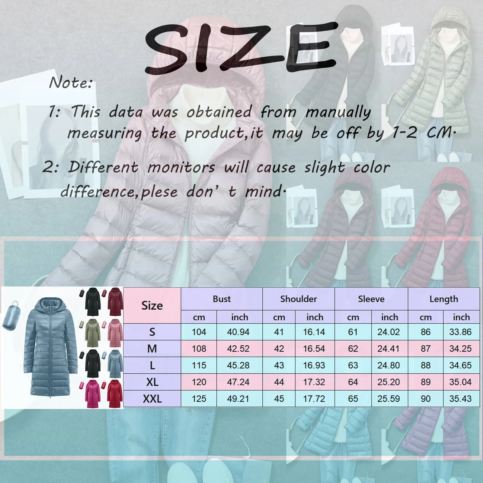 2023 Winter Womens Korean Fashion Slim Remove Hooded Parka Fashionable Outerwear Down Jackets Long Light Thin Coat Puffer Jacket