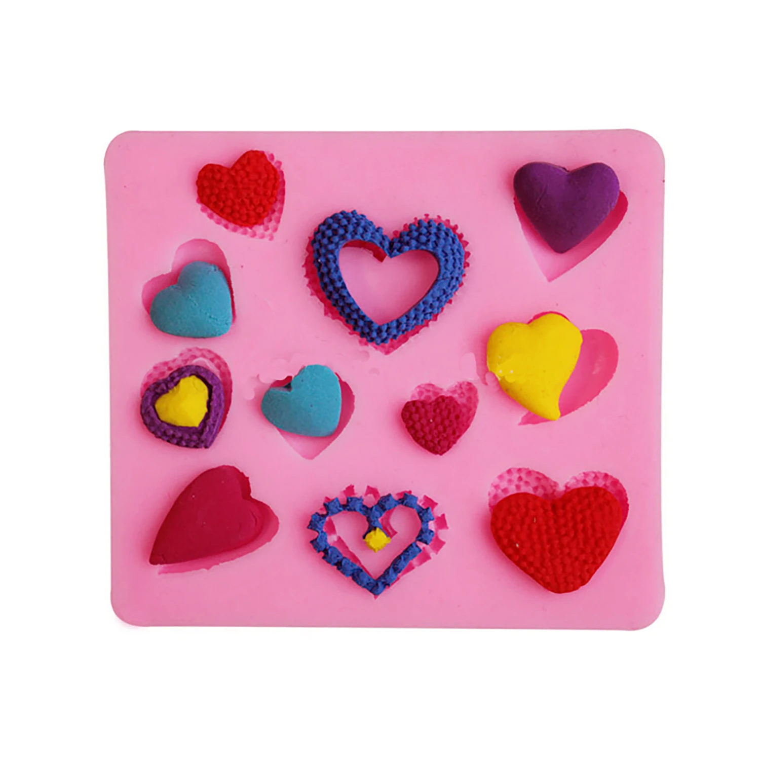 Diamond Heart Silicone Mold for Candy Cake Chocolate Ice Cube Tray Crystal Jewelry Home Decor Supplies