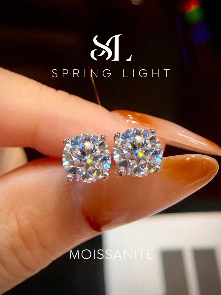 

Сертифицированные классические серьги Stylever с муассанитом 0.1-2 карата, из стерлингового серебра 925 пробы, для женщин, изысканные свадебные украшения из стерлингового серебра 925 пробы