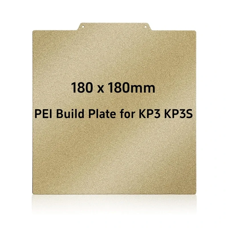

180x180 мм PEI рабочая пластина KP3 KP3S двухсторонний текстурированный стальной лист пружинная съемная гибкая платформа для печати аксессуары для 3D-принтеров