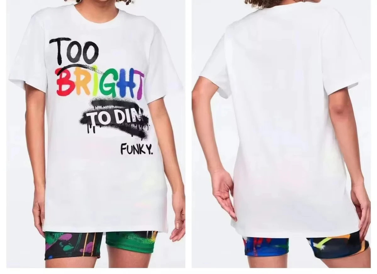 ABCDE NEW Fitness Clothes Dance Clothes Sports Running Loose T-Shirt TEE