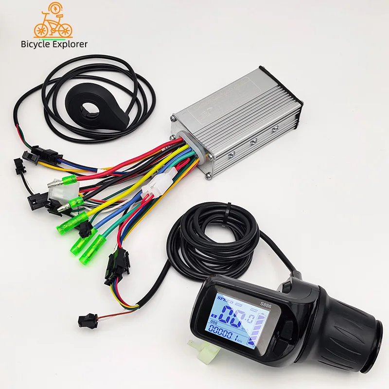 

S886 LCD Display Half Throttle E-bike 250W 350W Brushless Motor Controller Unit 24V 36V 48V for Electric Bike Scooter Repair