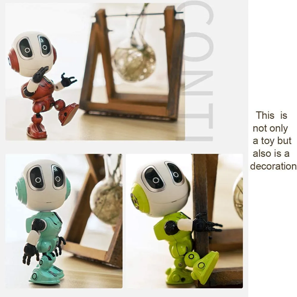 Smart Talking Robot Kids Toy Head Touch Sensor Robot DIY USB Electric Toy Electronic Removable Doll Small LED Light Alloy Robot