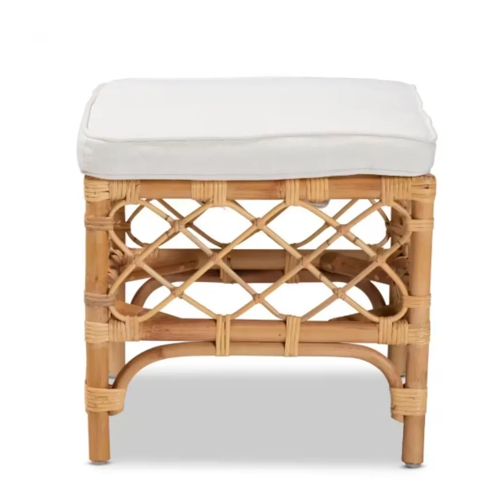 

Orchard Natural Rattan Ottoman for Patio, Backyard,Pool, Indoor Companion