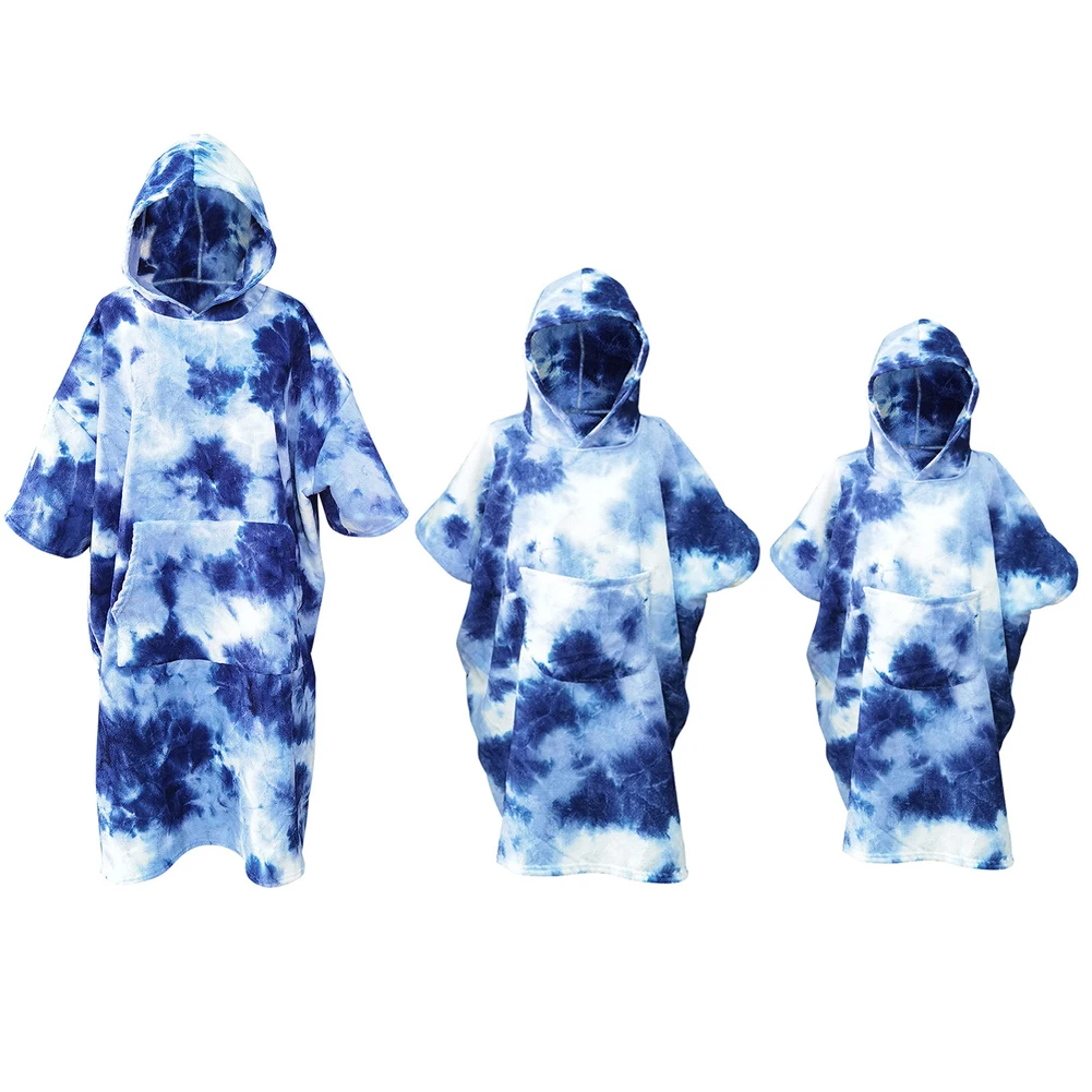 

Полотенце-пончо для серфинга, многофункциональное пляжное одеяло из микрофибры, быстросохнущее банное полотенце для плавания с большими карманами для серфинга, пловца, дайвера