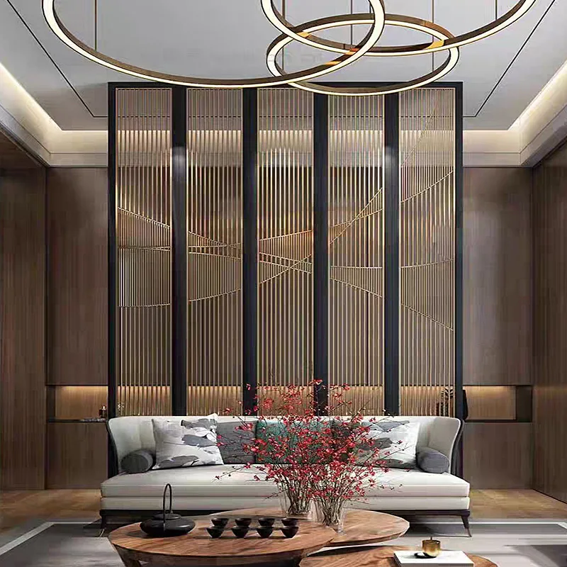 custom.Modern Stainless Steel Room Divider Partition with Screen Tray Cabinet-Waterproof Durable Easy Installation