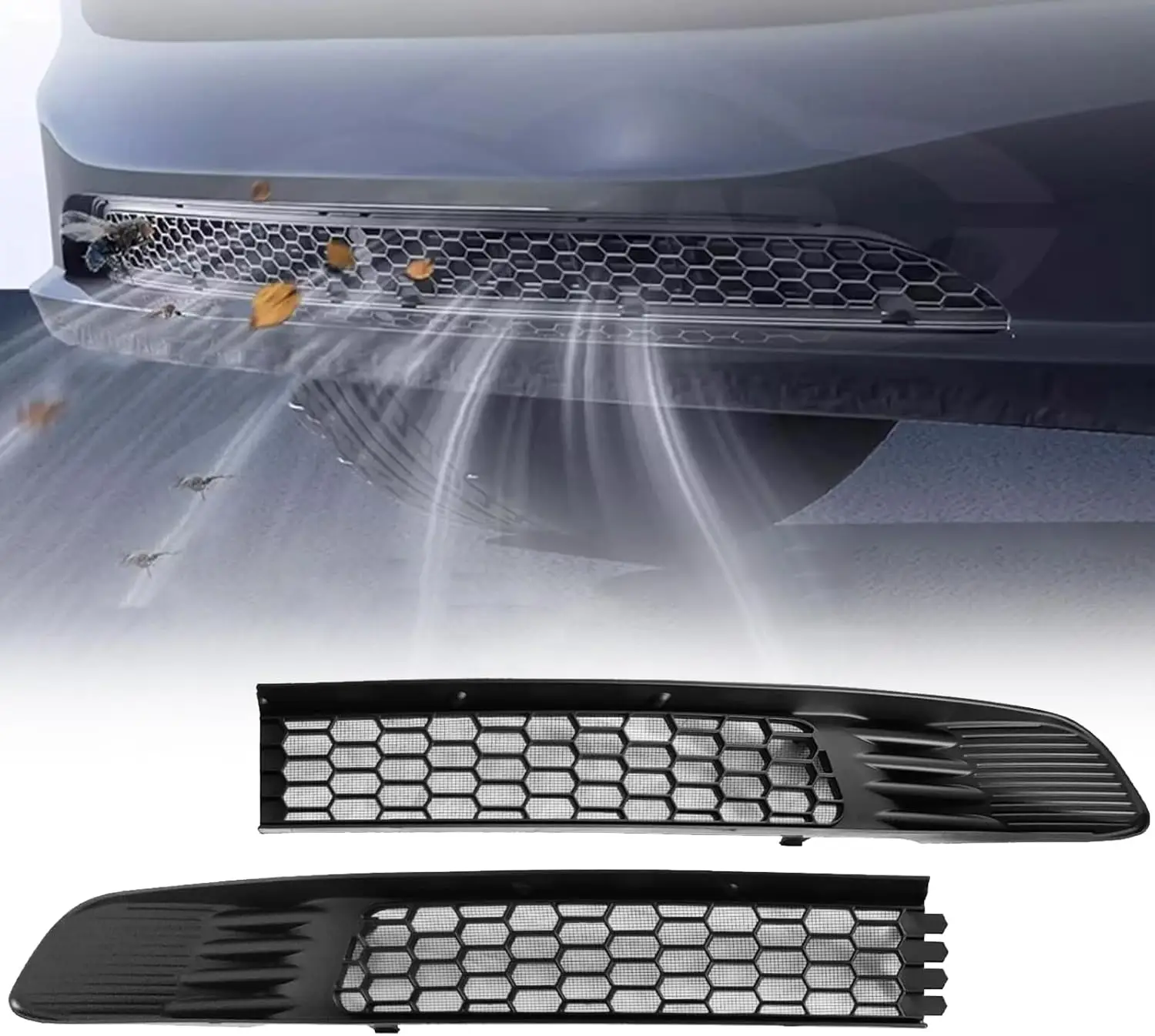 Front Grill Guard Grille Inserts Mesh for Tesla Model Y 2024-2021 Air Inlet Vent Cover Bumper Grid Filter Accessories