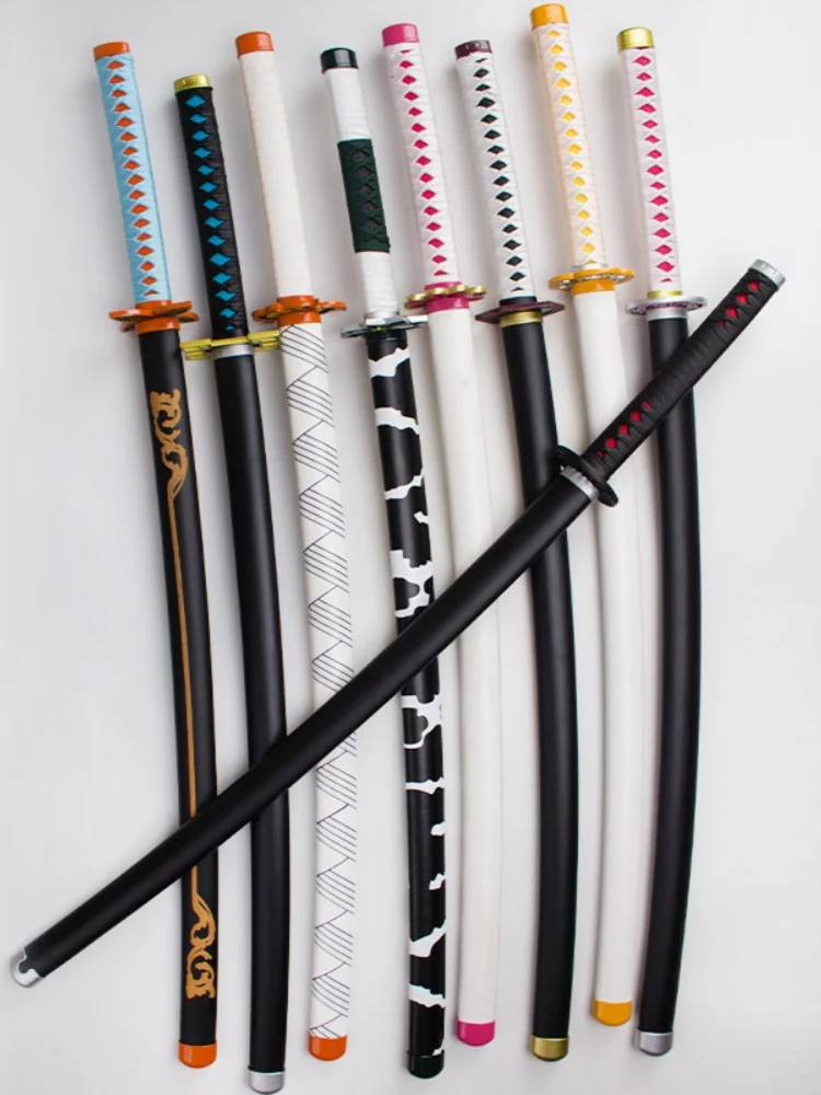 72cm Demon Slayer Katana  Anime Kimetsu No Yaiba Blade Cosplay Prop Sword Tanjirou Real Size Japanese Katana Samurai Sabre Gift