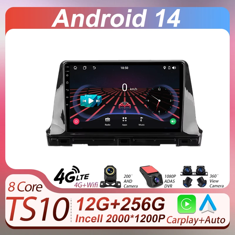 

2Din Radio Stereo Car Android Auto For Kia Seltos SP2 2019 - 2023 Autoraido Carplay Auto Screen Automotive Multimedia 8 Core BT
