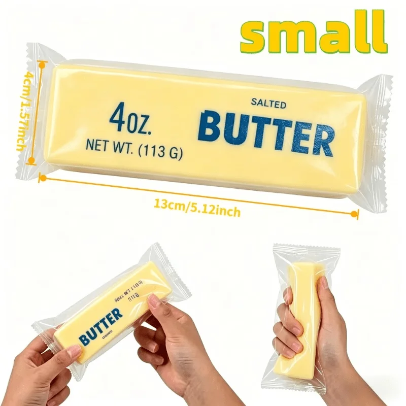 2/4Pcs Long Butter Bread Squishy Toy - Soft Slow-Rise Stress Reliever, Honey Scented Cream Bar Fun Kneading Toy
