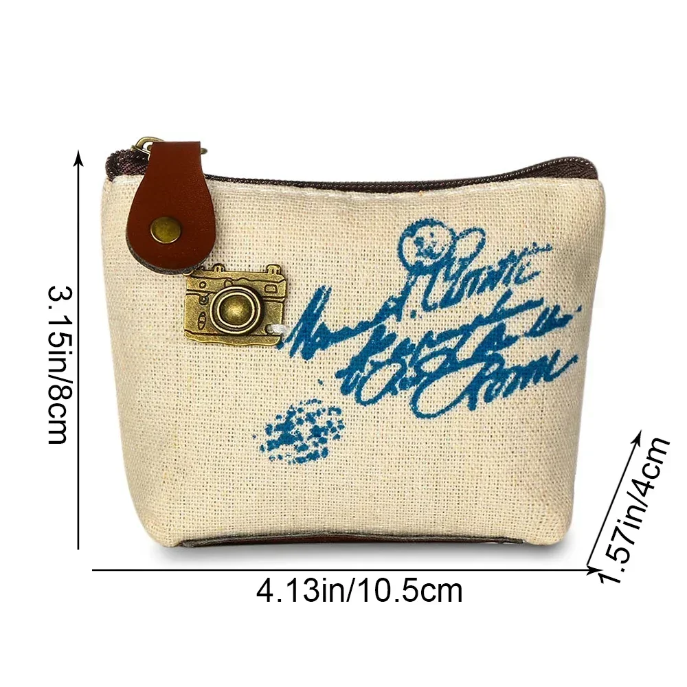 Retro Classic Canvas Mini Wallet Hot Sale Retro Coin Purse Key Bag Mini Coin Pouch Cute Clutch Bag Luggage Bags Accessories