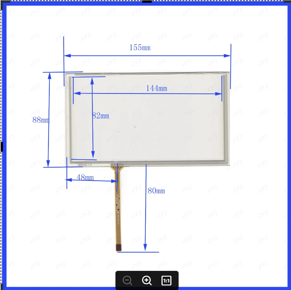 

ZhiYuSun 5PCS/LOT XWT1718 4 wire TOUCH SCREEN touch panel XWT 1718 this is compatible 155*88mm 155*88