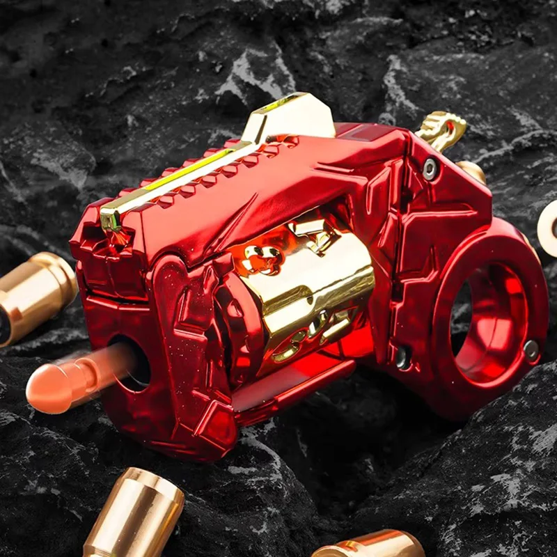 Metaallegering Pistoolset Leuk Fidget Speelgoed EDC Shell-uitwerpend Schieten Zintuiglijk Speelgoed Kantoor Stress Fidget Spinner Cool Cadeau