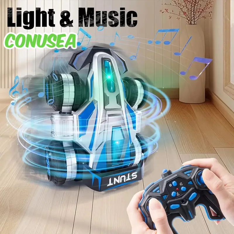 

Remote Control Drift Racing Car Rc Car 2.4G Radio Controlled Vehicle 360 Rotation Stunt Tuck with Light Music Toys for Boys Kids