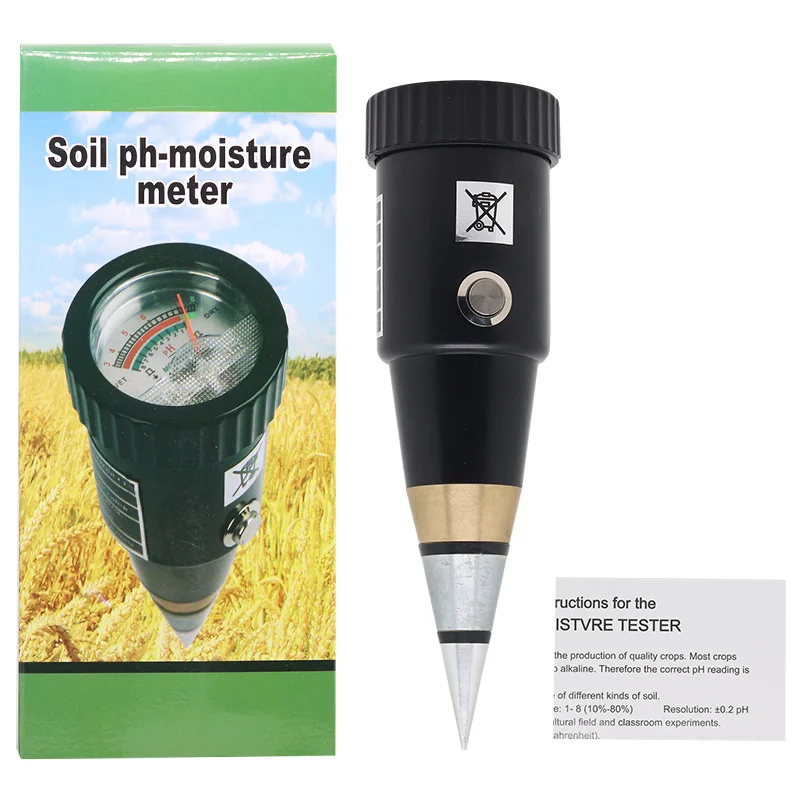 Soil Moisture PH Meter Acidity Humidity Tester Metal Sensor Probe 3~8ph No Battery Hygrometer for Planting Garden Tool