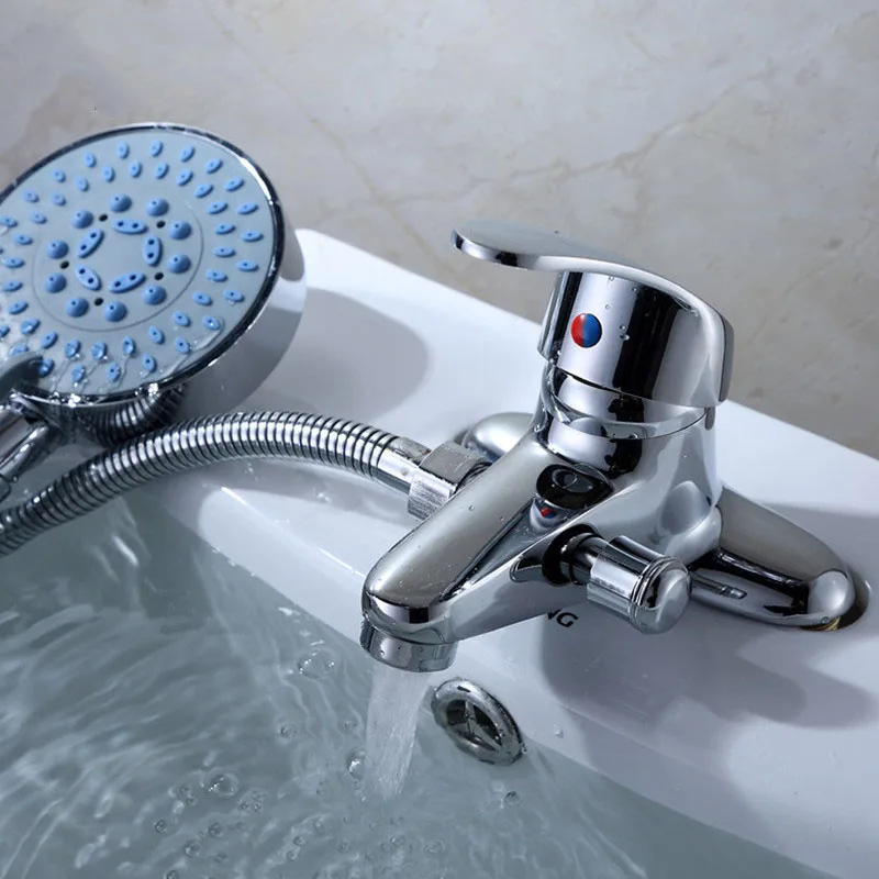 

Deck Mounted Zinc Alloy Bathroom Faucet, Two-Hole 10cm Center, Ceramic Cartridge Cold/Hot Water Tap