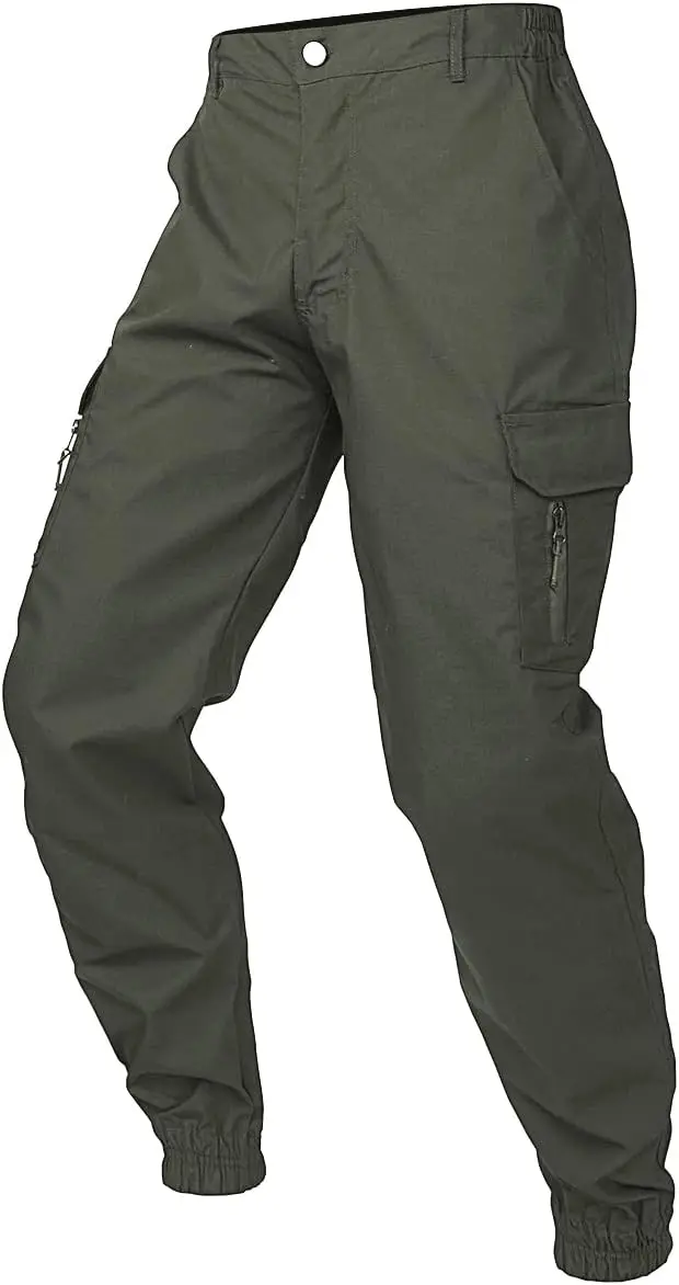 

Carworni Men's Tactical Cargo Trousers, Waterproof, Many Pockets, Ripstop Trousers, Outdoor Military Hiking Trousers