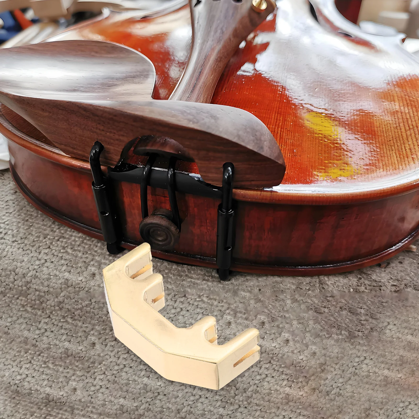 

Small Portable Violin Mute for Practice Fits 1 2 4 4 Violins Easy to Use Noise Reduction Musical Instrument Accessories