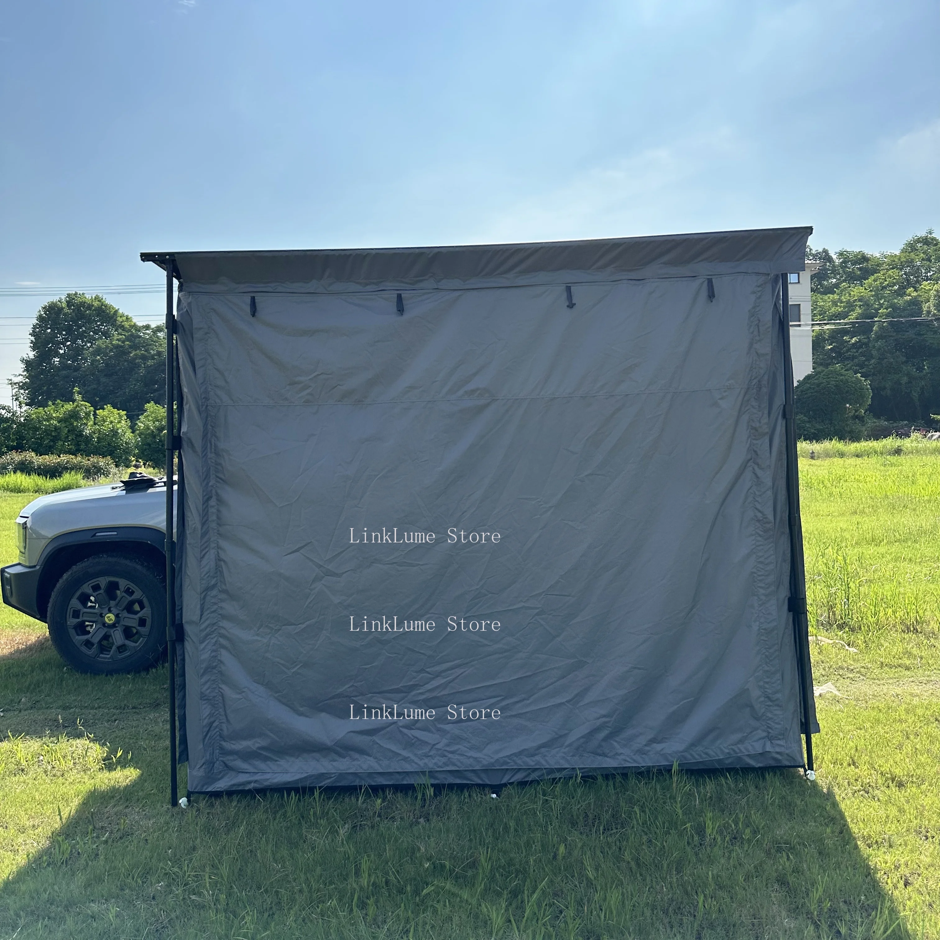 SUV Roof Tent Camper Extended Sidewall Chamber Vehicle Retractable Awning with Outdoor 4X4 Awning Rainproof Accessory Room