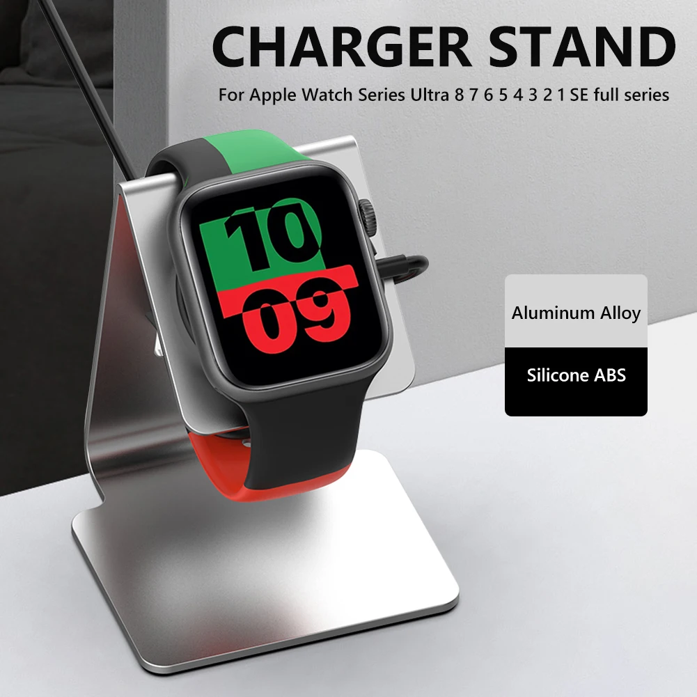 Aluminum Charger Stand Holder for Apple Watch Series Charging Cradle Stand Charger Dock Station Charger Stand Holder Bracket