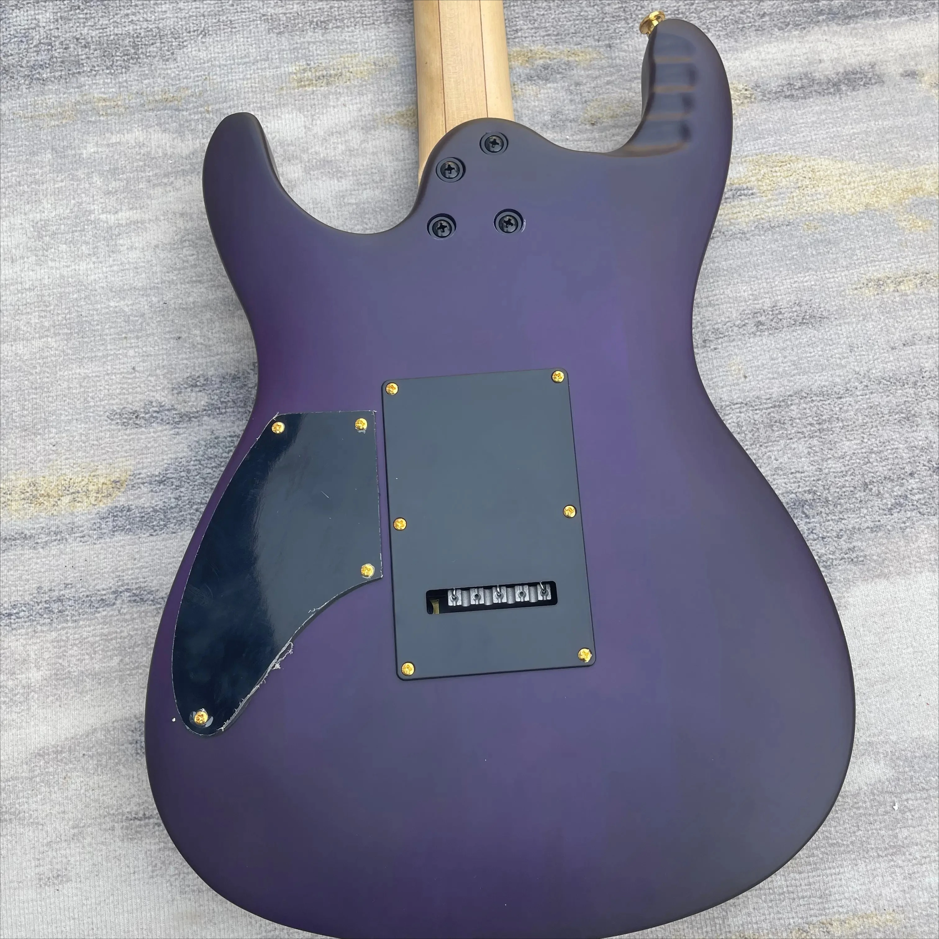 Hot Sales Purple Flame Maple Electric Guitar Dual Double Lock Tremolo Gold Hardware Modern Shred Solid Body Delivery Included view 6