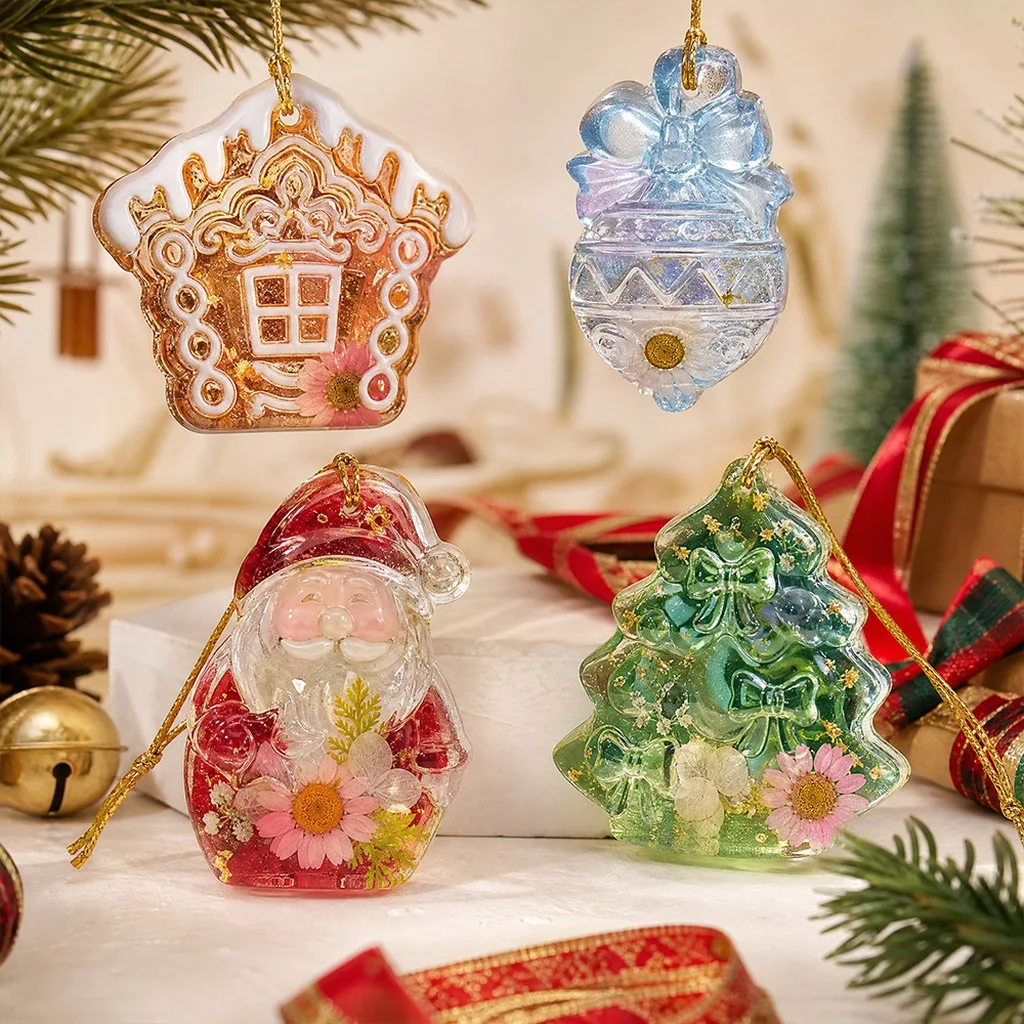 Resin Mold High Temperature Resistant Santa Claus Mold Gypsum Ornament Mold Tear Resistant For Christmas Tree Decoration Diy