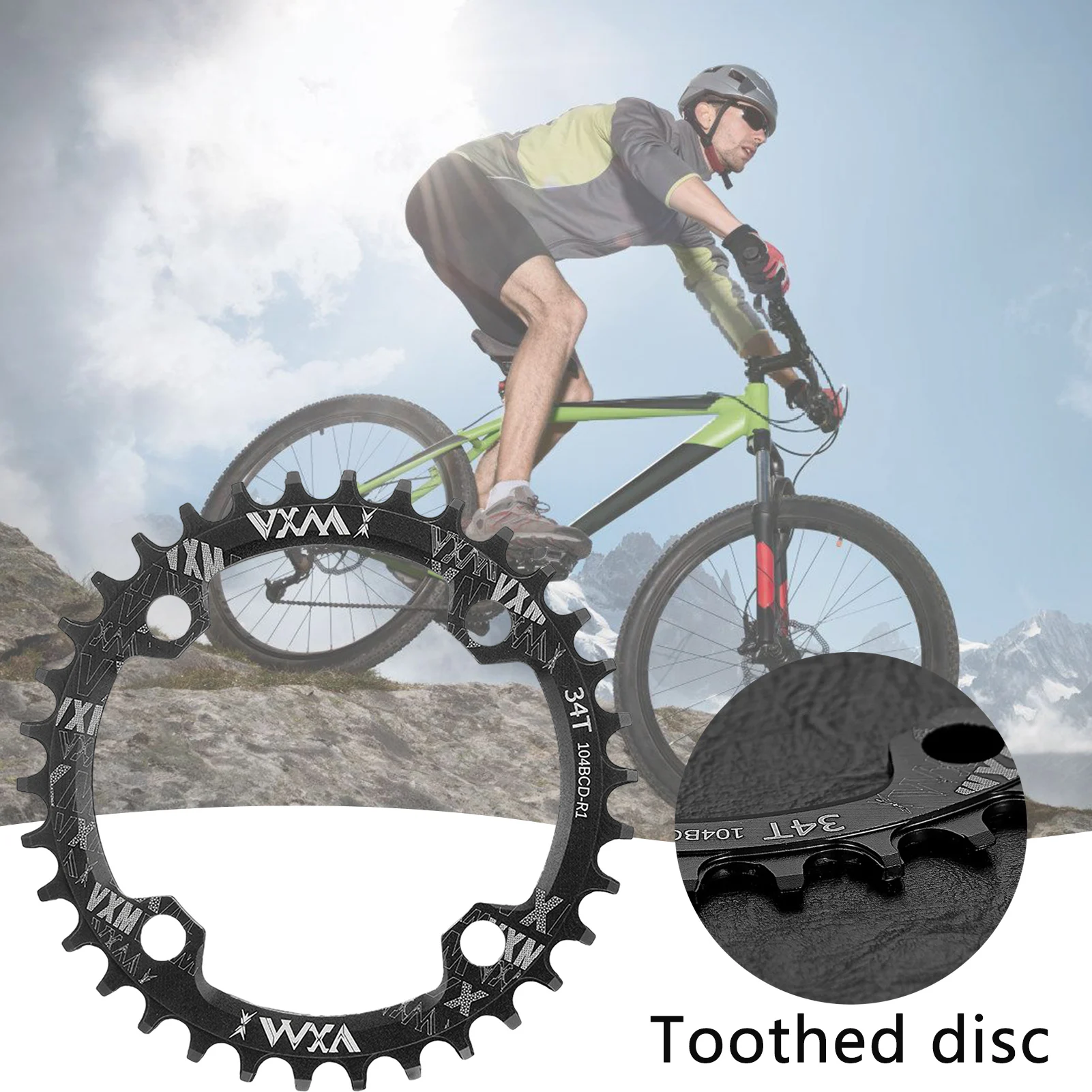 

34/38/40T Bicycle Chainwheel Mountain Bike Positive And Negative Gear Discs Universal MTB Single Speed Dental Disc Cycling Tools
