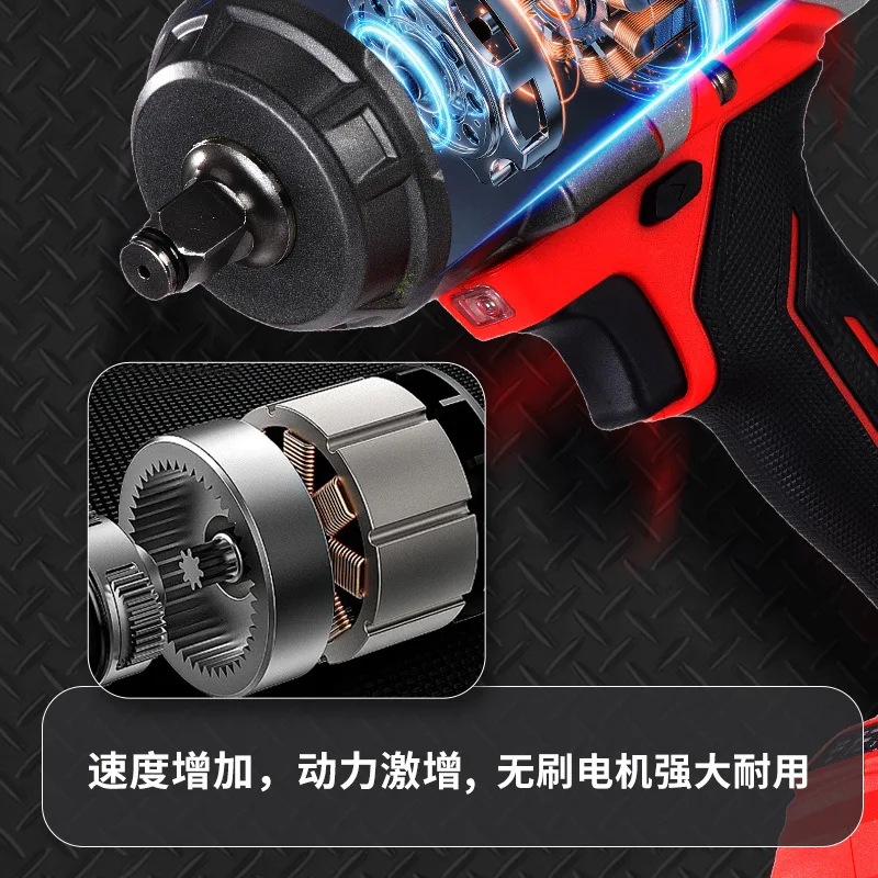 1000N Cordless Brushless Electric Impact Wrench High Torque Lithium‑ion Power Tool for Auto Repair