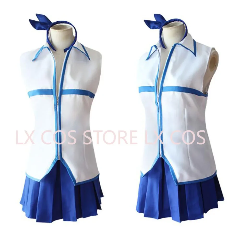 Anime Lucy Heartfilia Cosplay Costume Top skirt Hairpin Set Halloween Makeup Party Prop YW