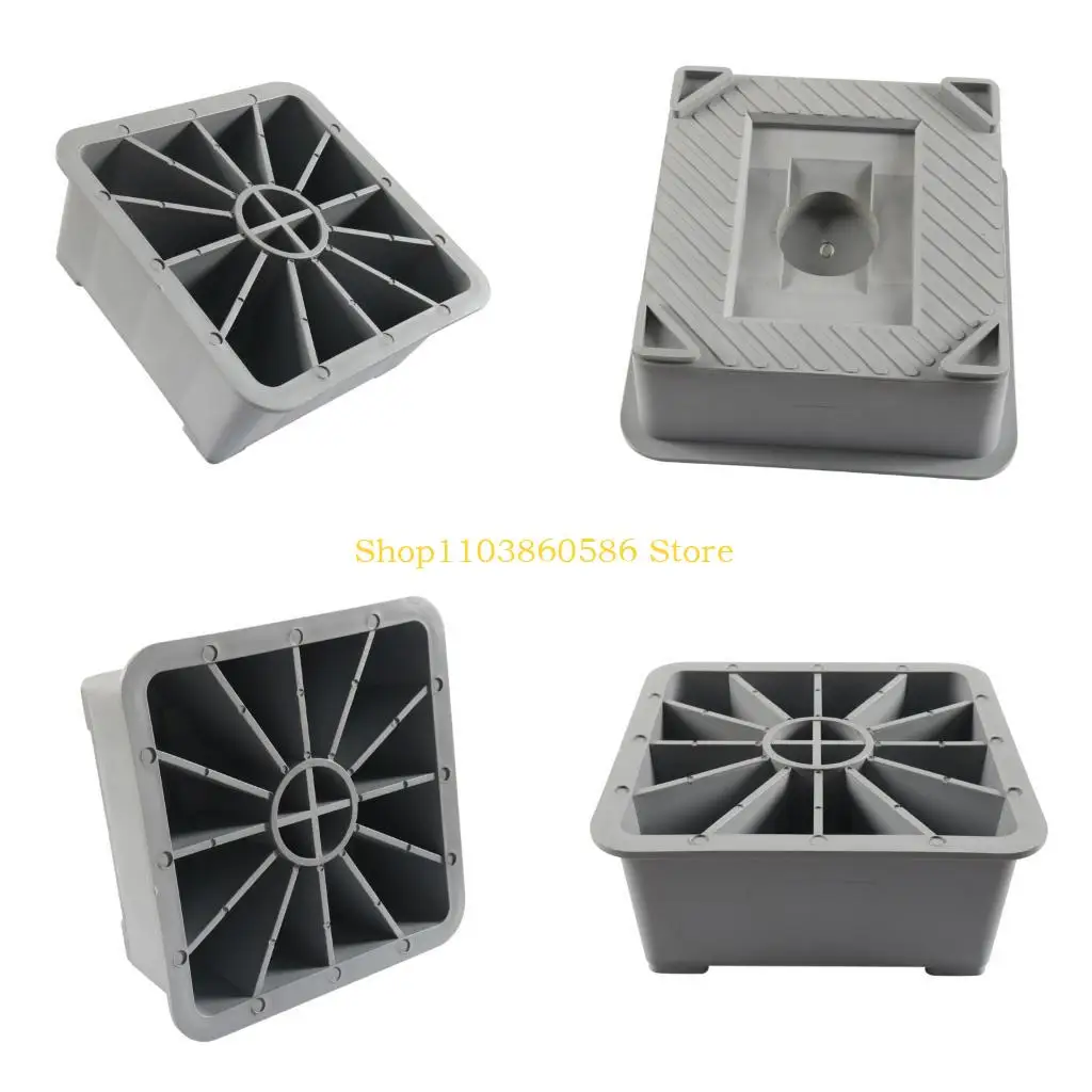 

242A Anti Skid Jacks Support Blocks Thick Rubber Leveling Pads High Density Rubber Leveling for Secure Vehicle Stabilization