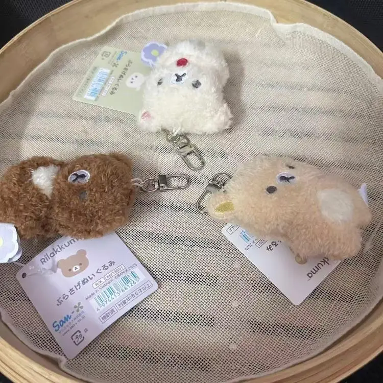 Kawaii Rilakkuma الربيع لفة أفخم زهرة صغيرة سلسلة الدب سلسلة دمية ألعاب من نسيج مخملي ألعاب من نسيج مخملي المفاتيح هدية 4 نمط #1