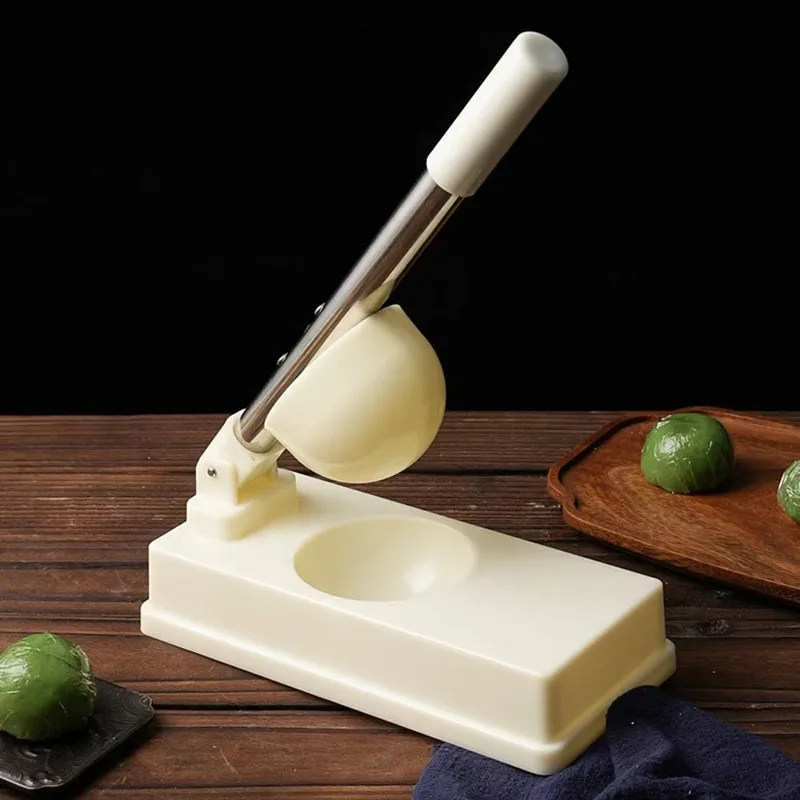 Hand Press Sweet Green Rice Balls Skin Molds Oval Efficient Dumpling Skin Wrapper Mold Labor-saving Lengthen Handle