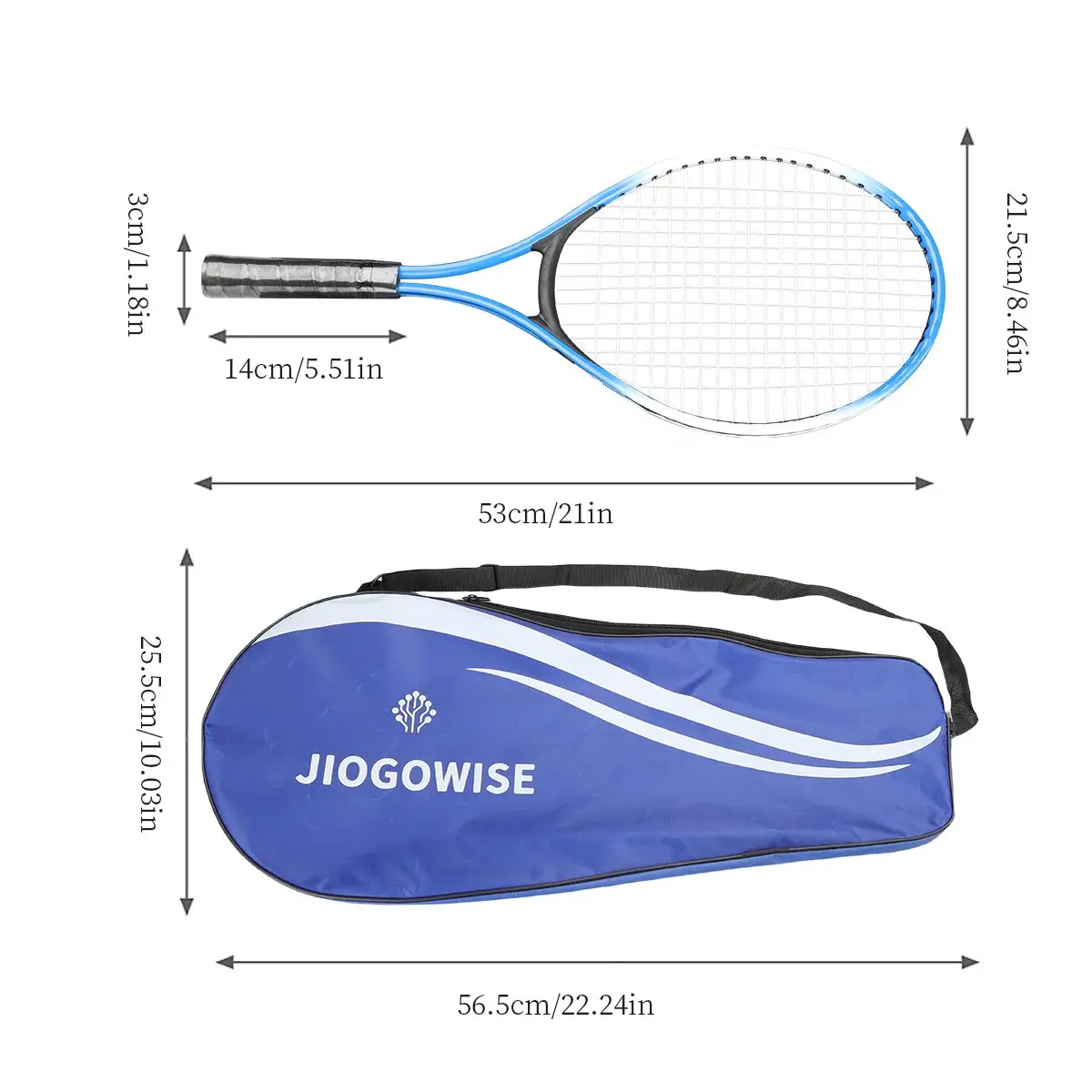 2pcs Tennis Rackets Included Tennis Bag And Tennis Sports Exercise 21\'\' Racquet Set Youth Games Outdoor,Suitable for Beginner