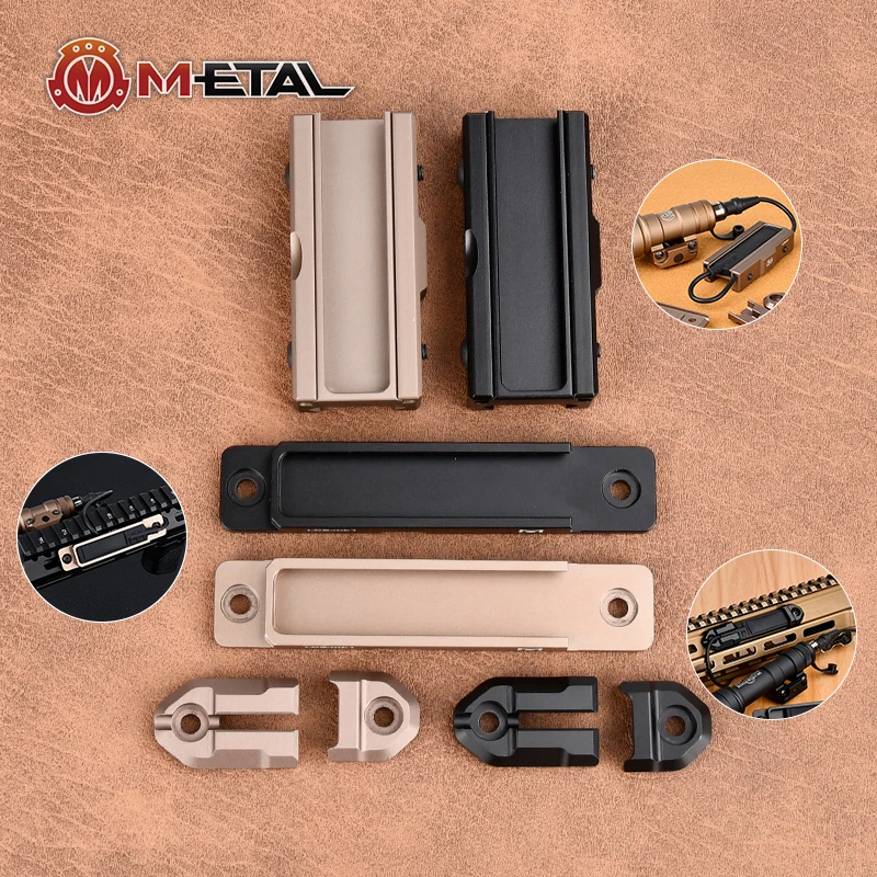 

WADSN Aluminum Pressure Pad Switch Cable Slot M300 M600 Tail Switch Pocket Panel Mount M-LOK Keymod System Picatinny Rail