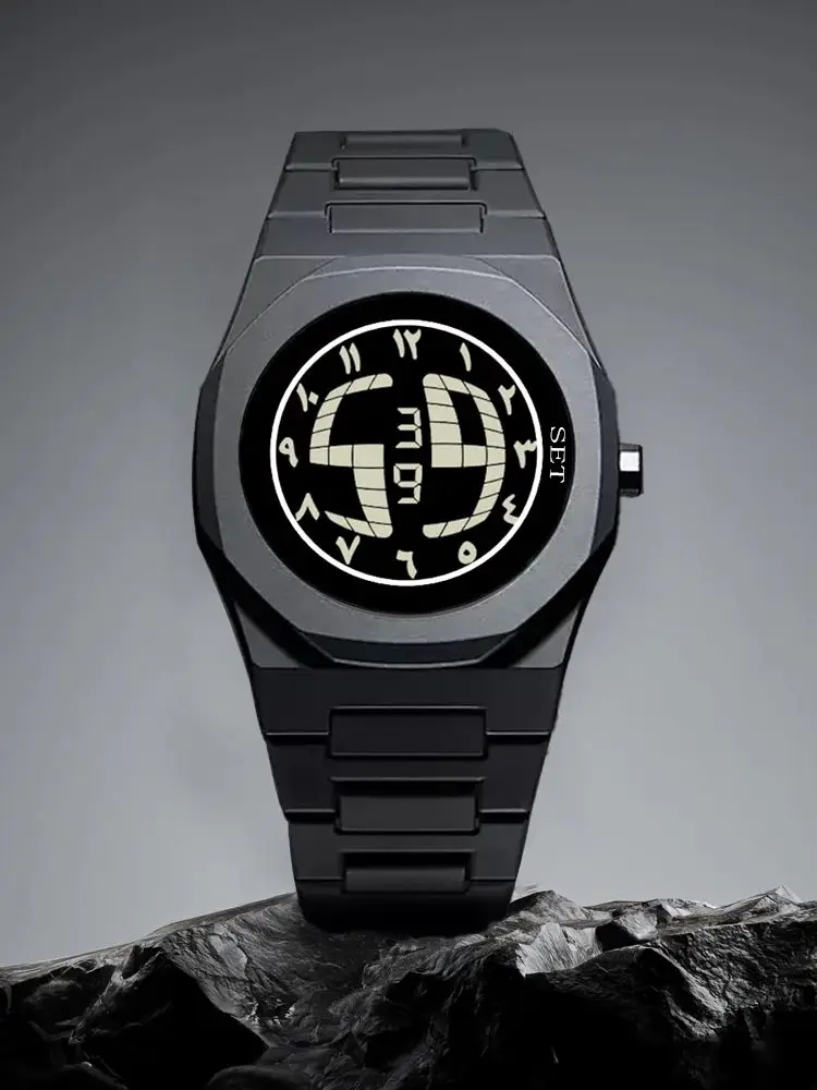 

Middle East Arabic Numerals Electronic Watches Multifunctional Waterproof LED Watches Large Digital Display Watches Men's Watch