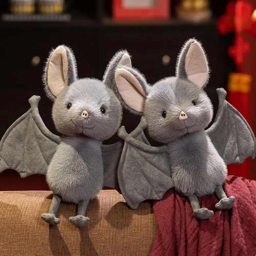 20cm Bat Plush Stuffed Cute Cartoon Bat Pig Doll Plush Soft Throw Pillow for Kid Christmas Halloween Decoration Pendant Toy