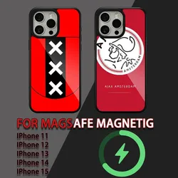 Ajax Flag  Phone Case For iPhone 15 14 13 12 11 Pro Max Plus Magsafe Magnetic Wireless Charging Cover