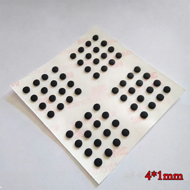 128PCS 4*1MM SELF ADHESIVE ANTI SLIP BUMPERS SILICONE RUBBER FEET PADS FURNITURE SILICA GEL SHOCK ABSORBER SHOCKPROOF