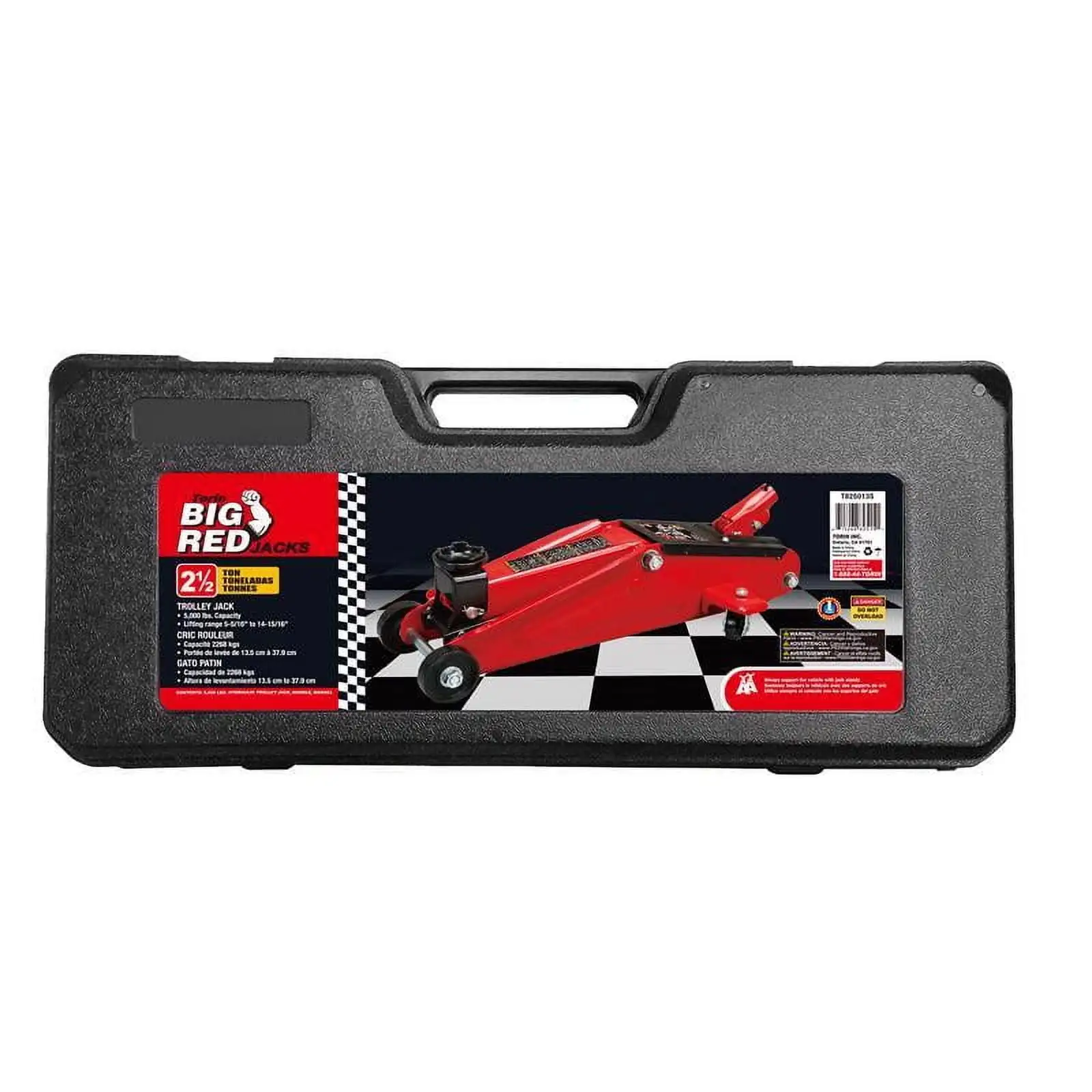 

8075591 14.93 in. 5000 lbs Hydraulic Automotive Trolley Jack, Red